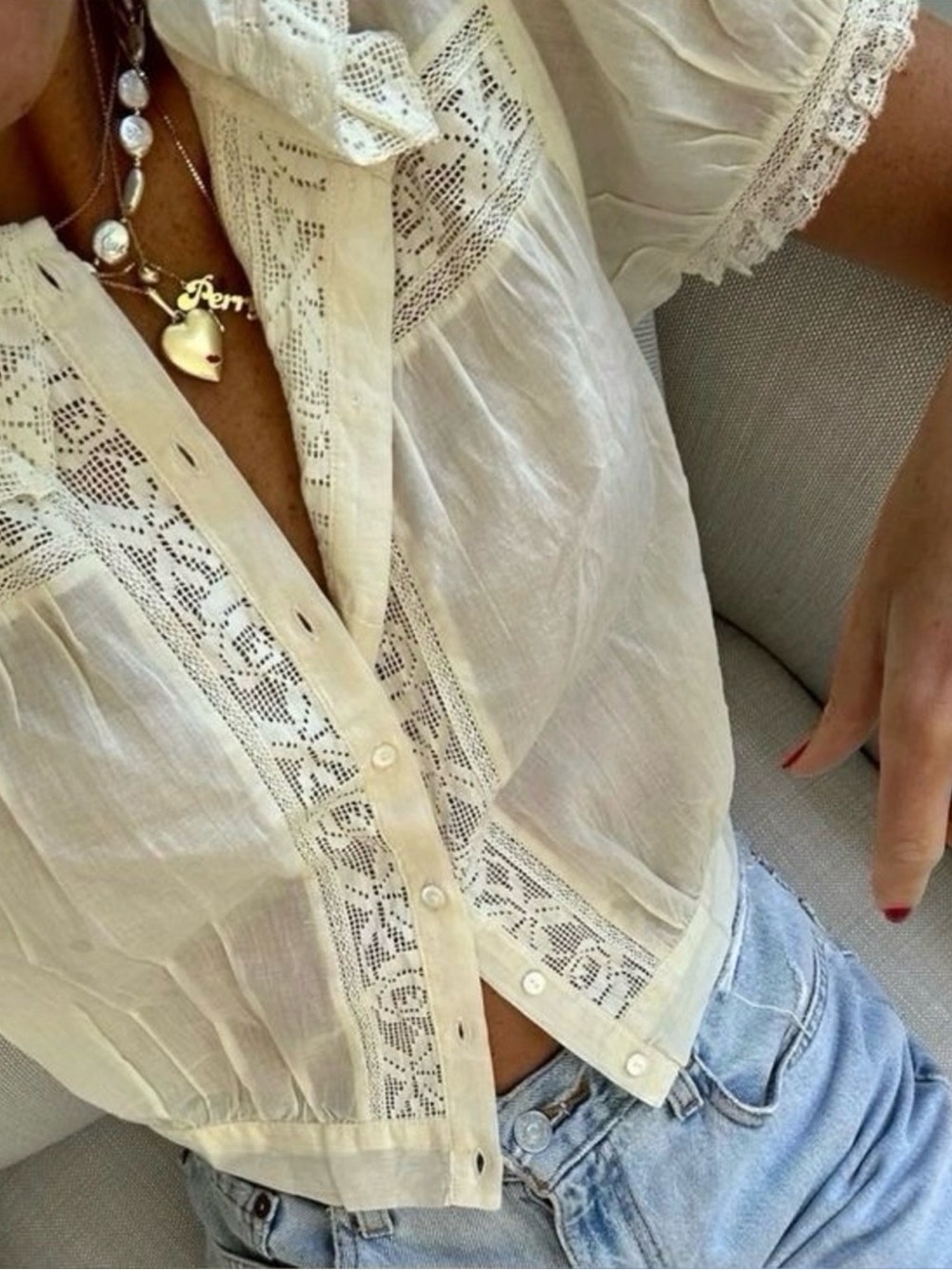 Doen Skylark Top in Magnolia